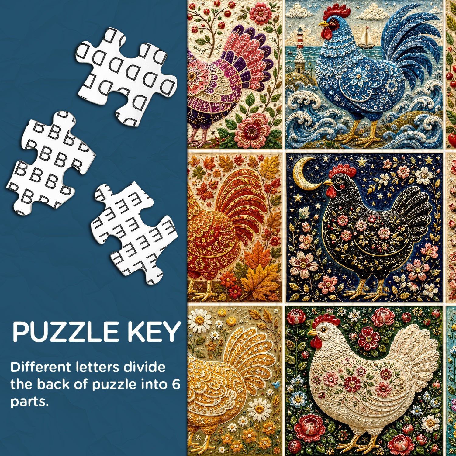 Colorful Fowls Jigsaw Puzzle 1000 Piece