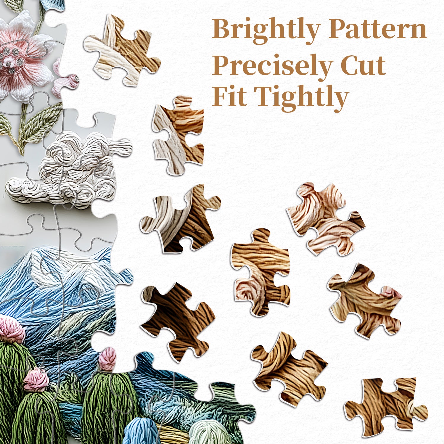Embroidered Cattle Jigsaw Puzzle 1000 Pieces