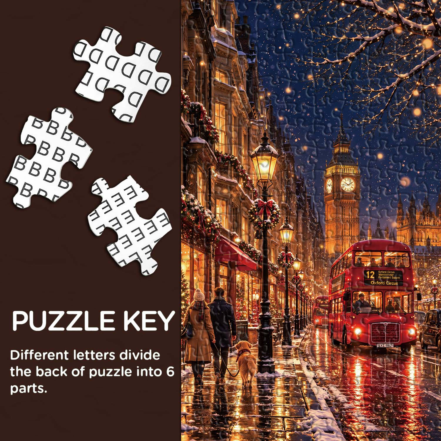 London Snow Night Jigsaw Puzzle 1000 Pieces