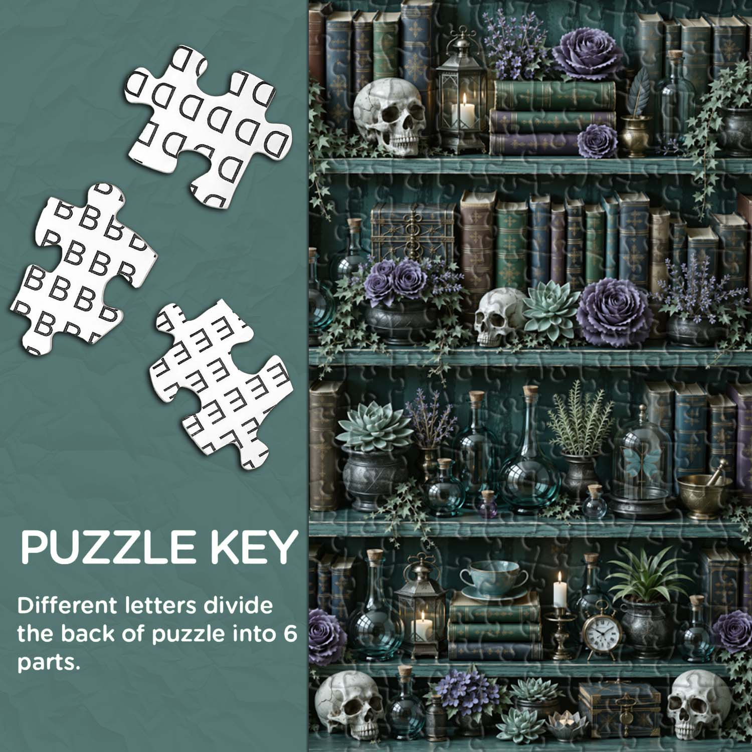 Gothic Magic Bookshelf Jigsaw Puzzle 1000 Piece