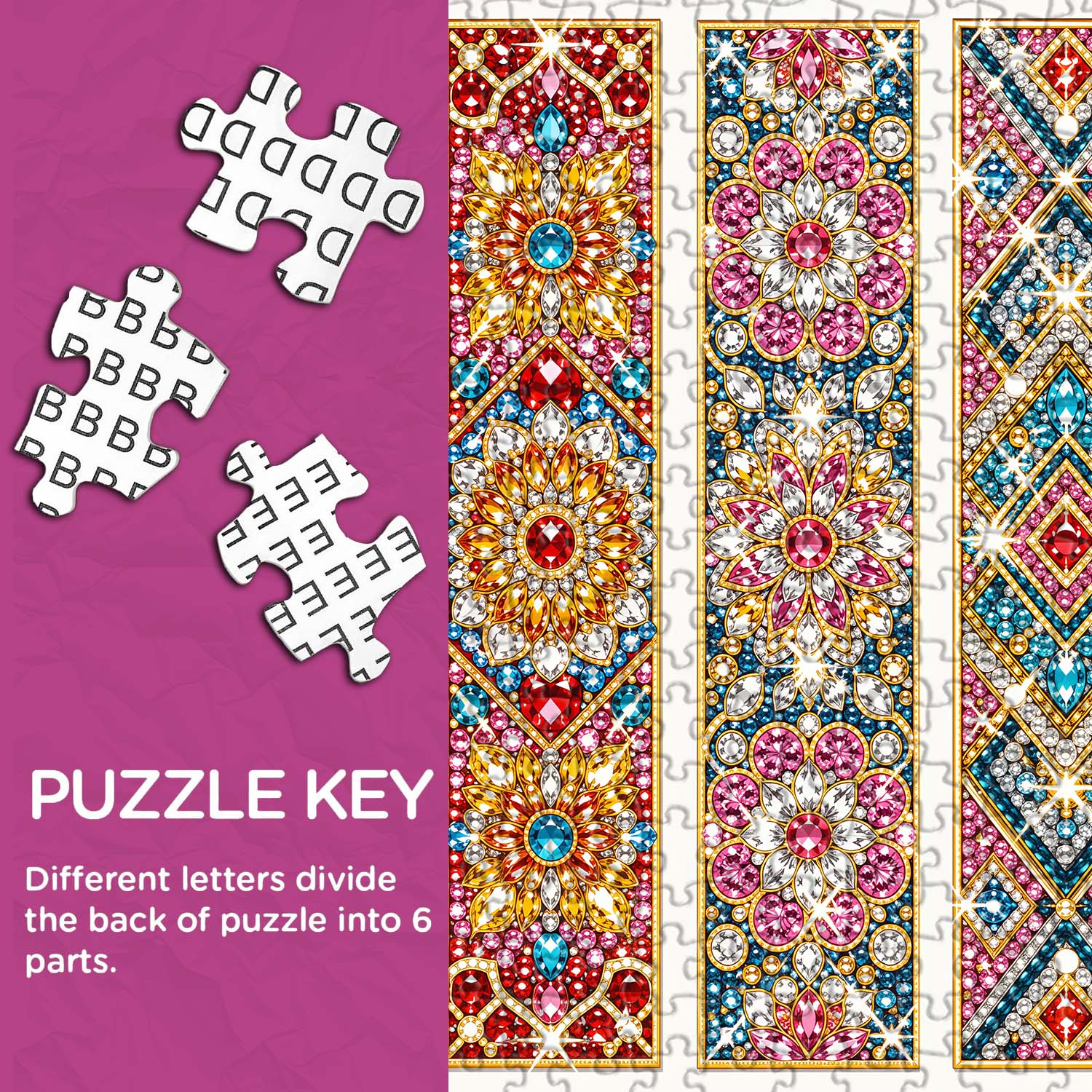 Sparkle Bookmarks Jigsaw Puzzle 1000 Piece