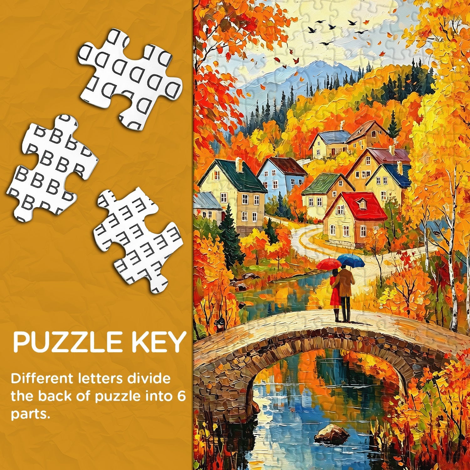 Fall Village Jigsaw Puzzle 1000 Pieces