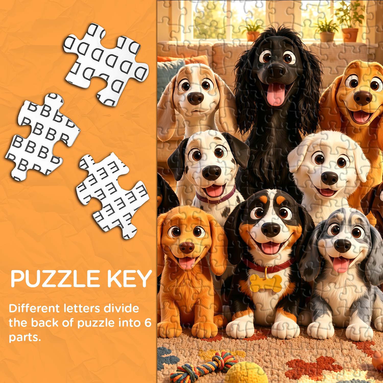 Puppy Family Portrait Jigsaw Puzzle 1000 Piece