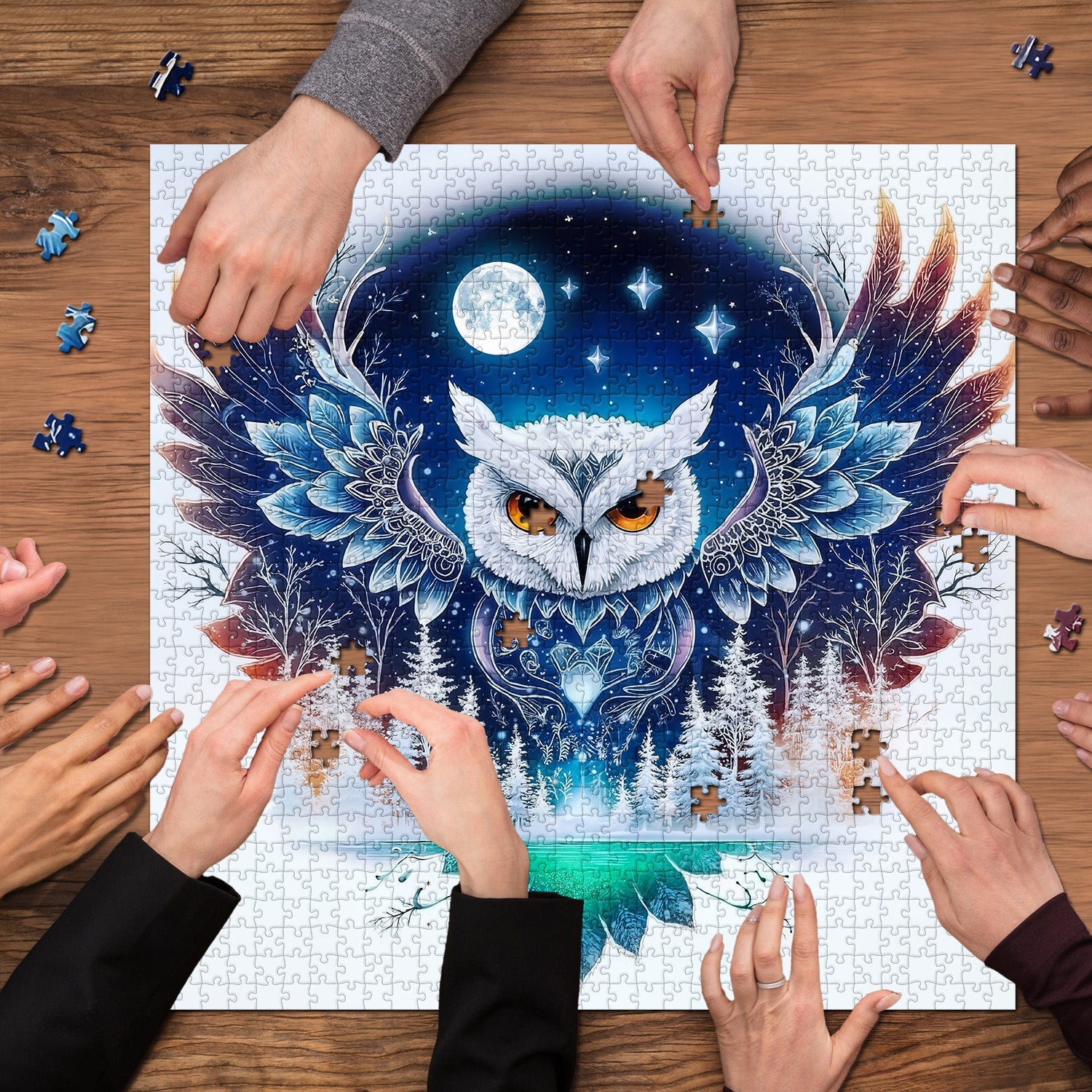 Blue Owl Jigsaw Puzzle 1000 Pieces