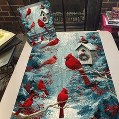 Cardinals in Winter Jigsaw Puzzle 1000 Piece