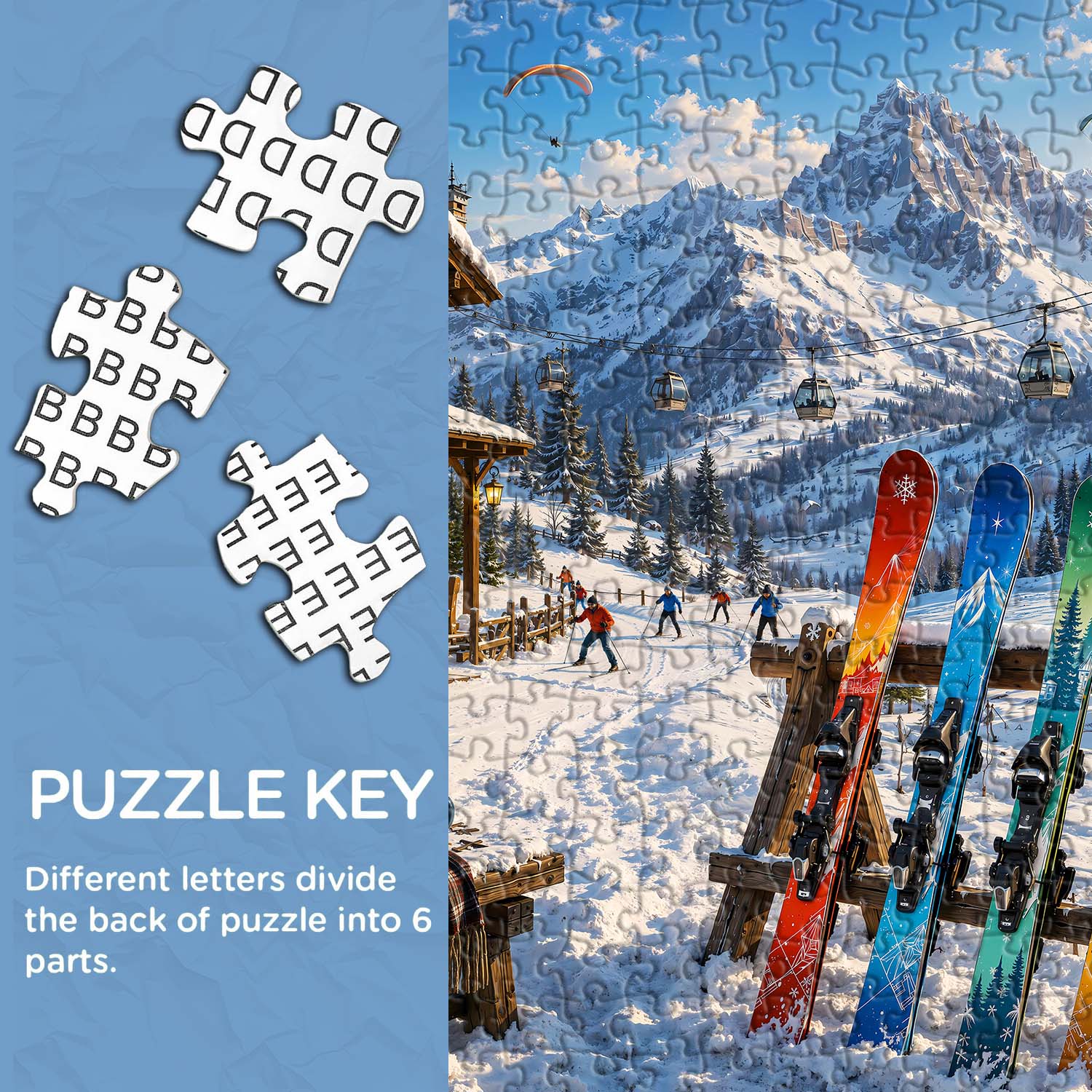 Skiers' Mountain Retreat Jigsaw Puzzle 1000 Pieces