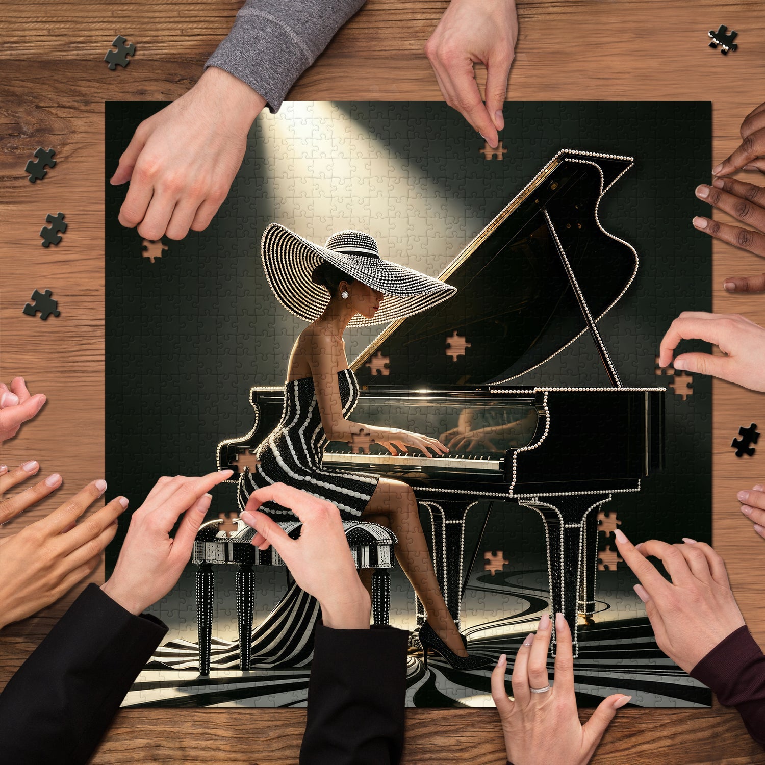 Spotlight Pianist Jigsaw Puzzle 1000 Piece