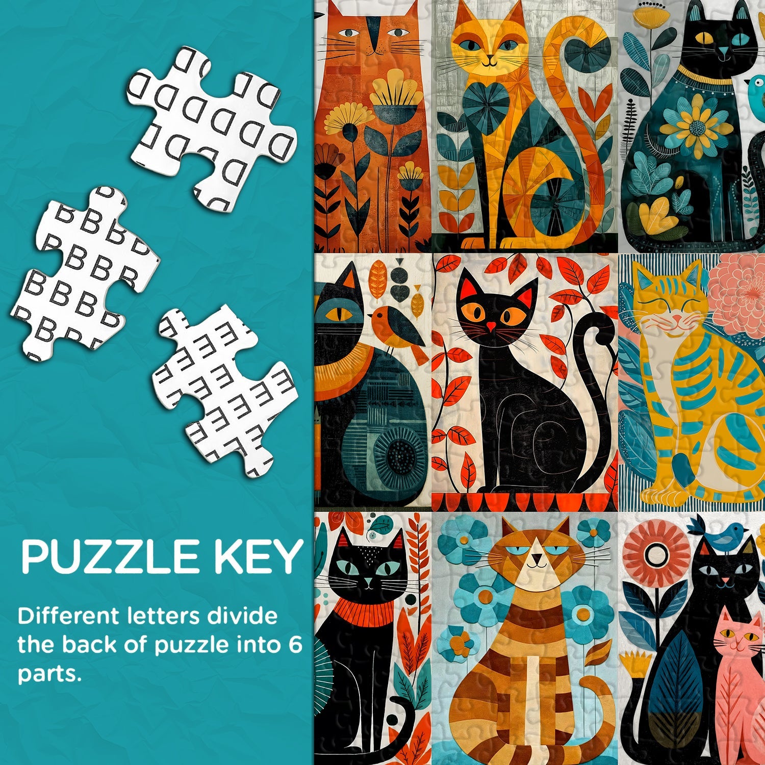 Cat Art Jigsaw Puzzle 1000 Pieces