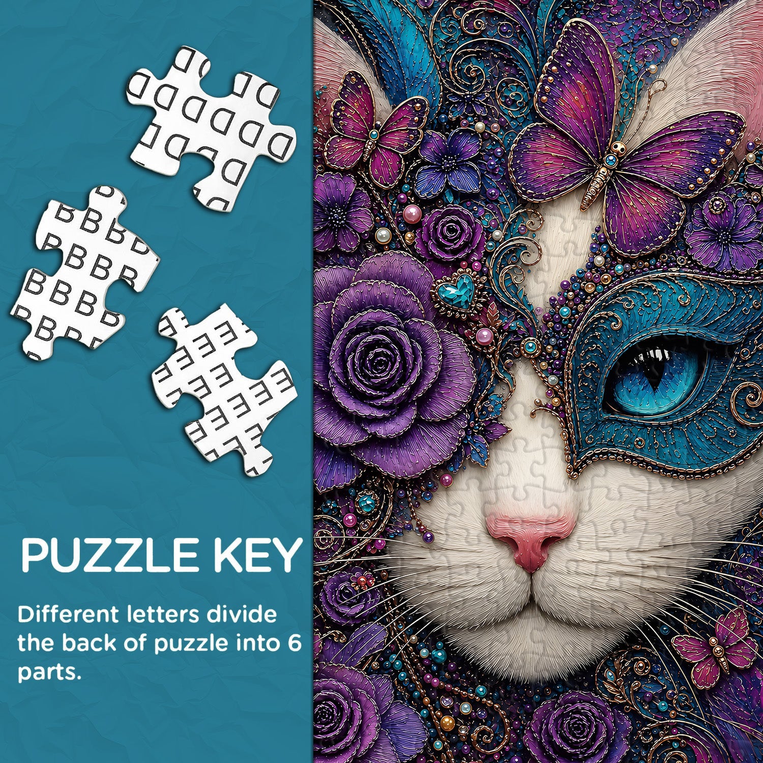 Masquerade Cat  Jigsaw Puzzle 1000 Pieces