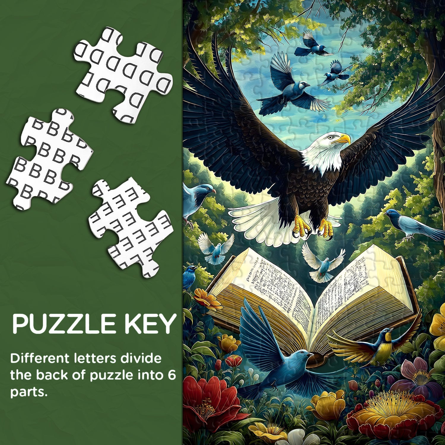 ``Eagle Plumes Pages Puzzle de 1000 pièces``
