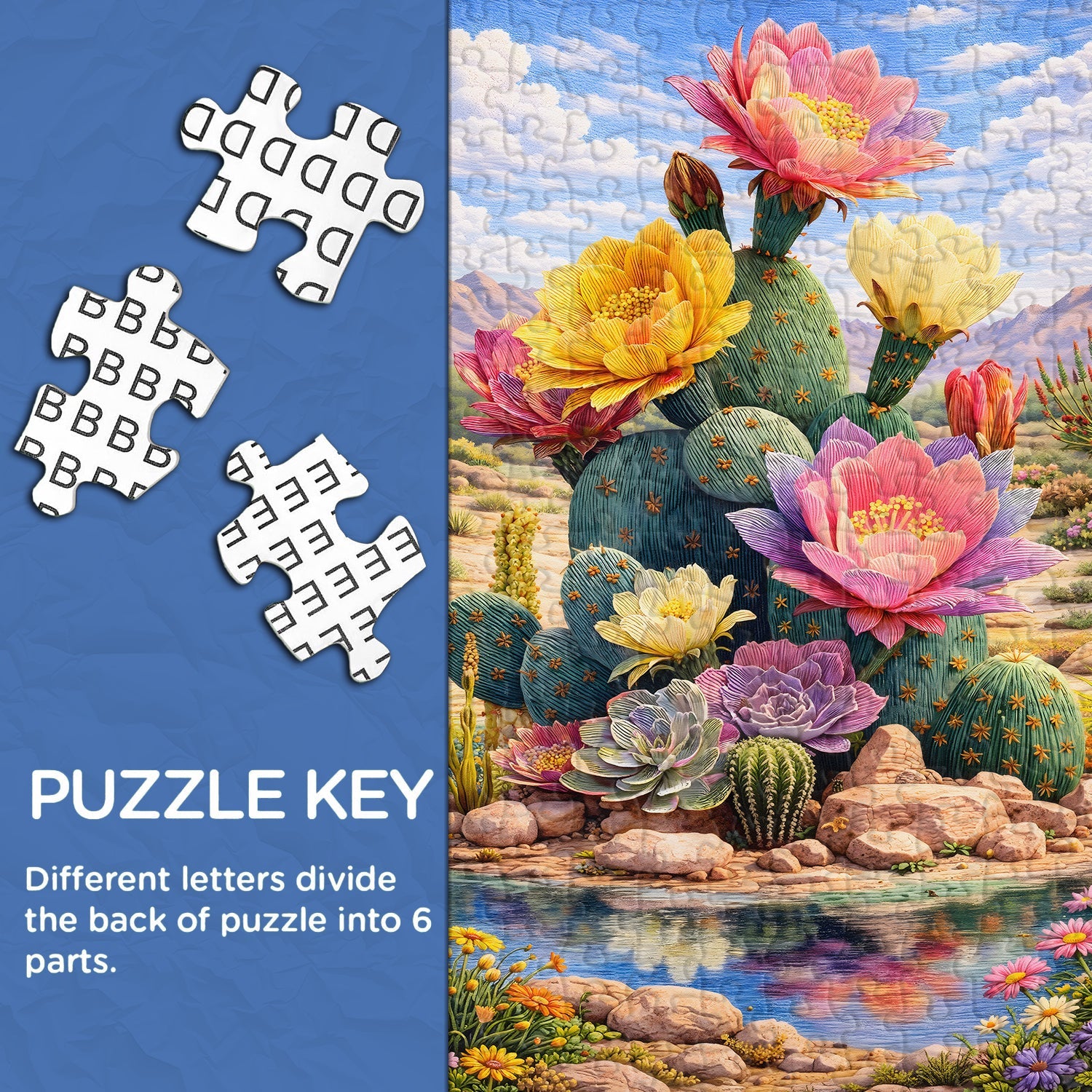 Blooming Cactus Jigsaw Puzzle 1000 Pieces