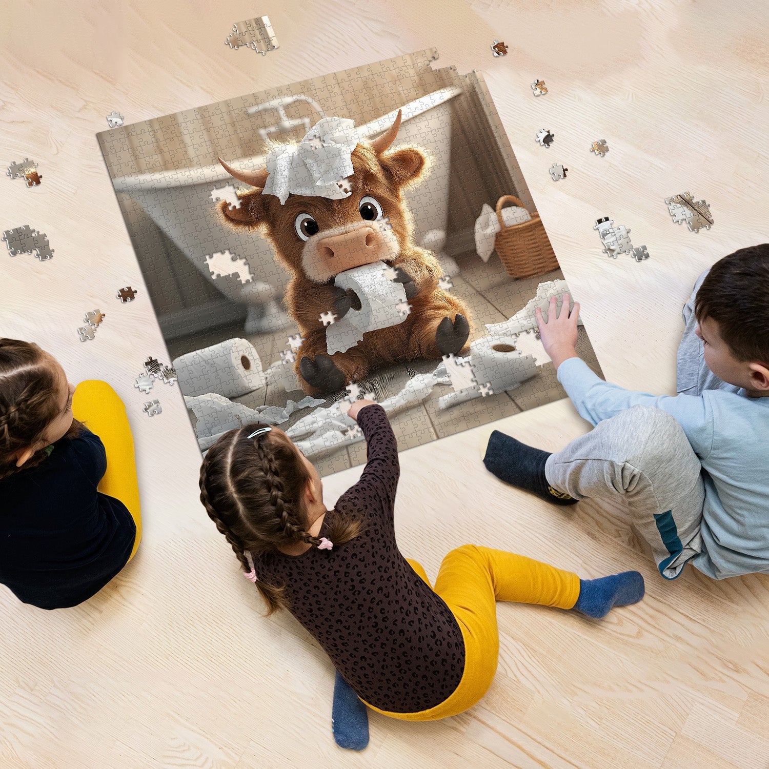 Bathroom Calf Jigsaw Puzzle 1000 Pieces