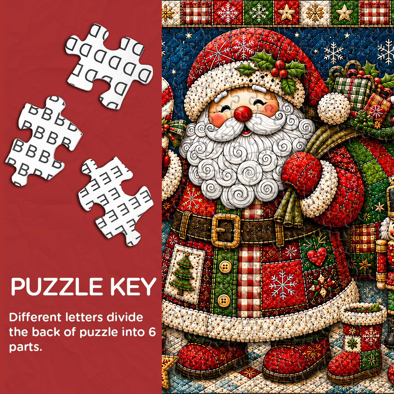 Quilted Christmas Joy Jigsaw Puzzle 1000 Pieces