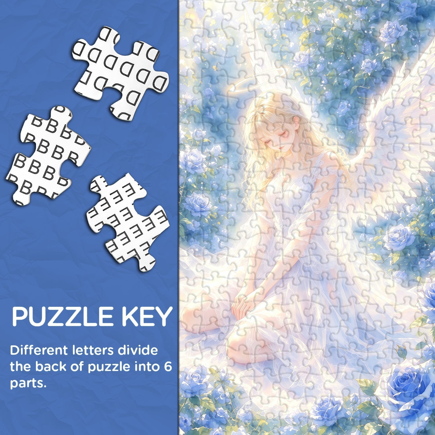 Azure Rose Angel Jigsaw Puzzle 1000 Piece