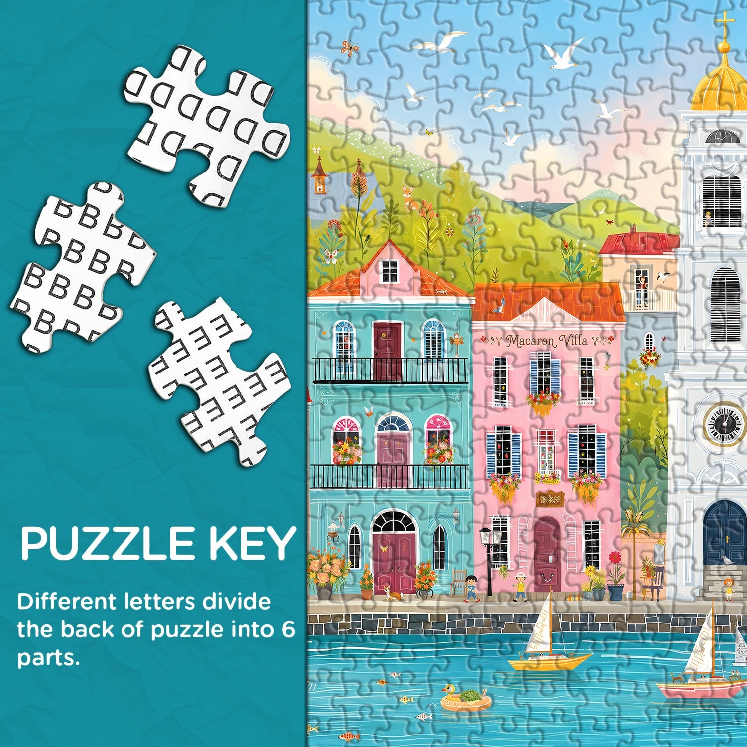 Macaron Villa Jigsaw Puzzle 1000 Piece