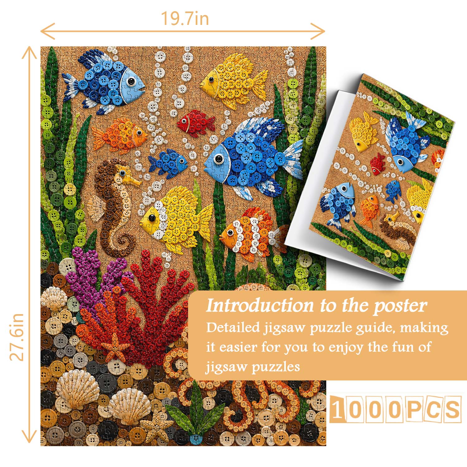 Button Sea Life Jigsaw Puzzle 1000 Pieces