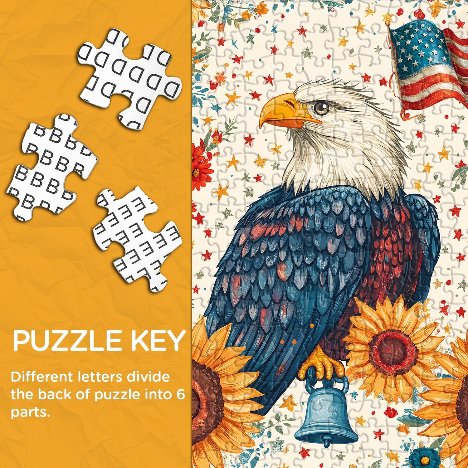 Patriotic Eagle Jigsaw Puzzle 1000 Pieces