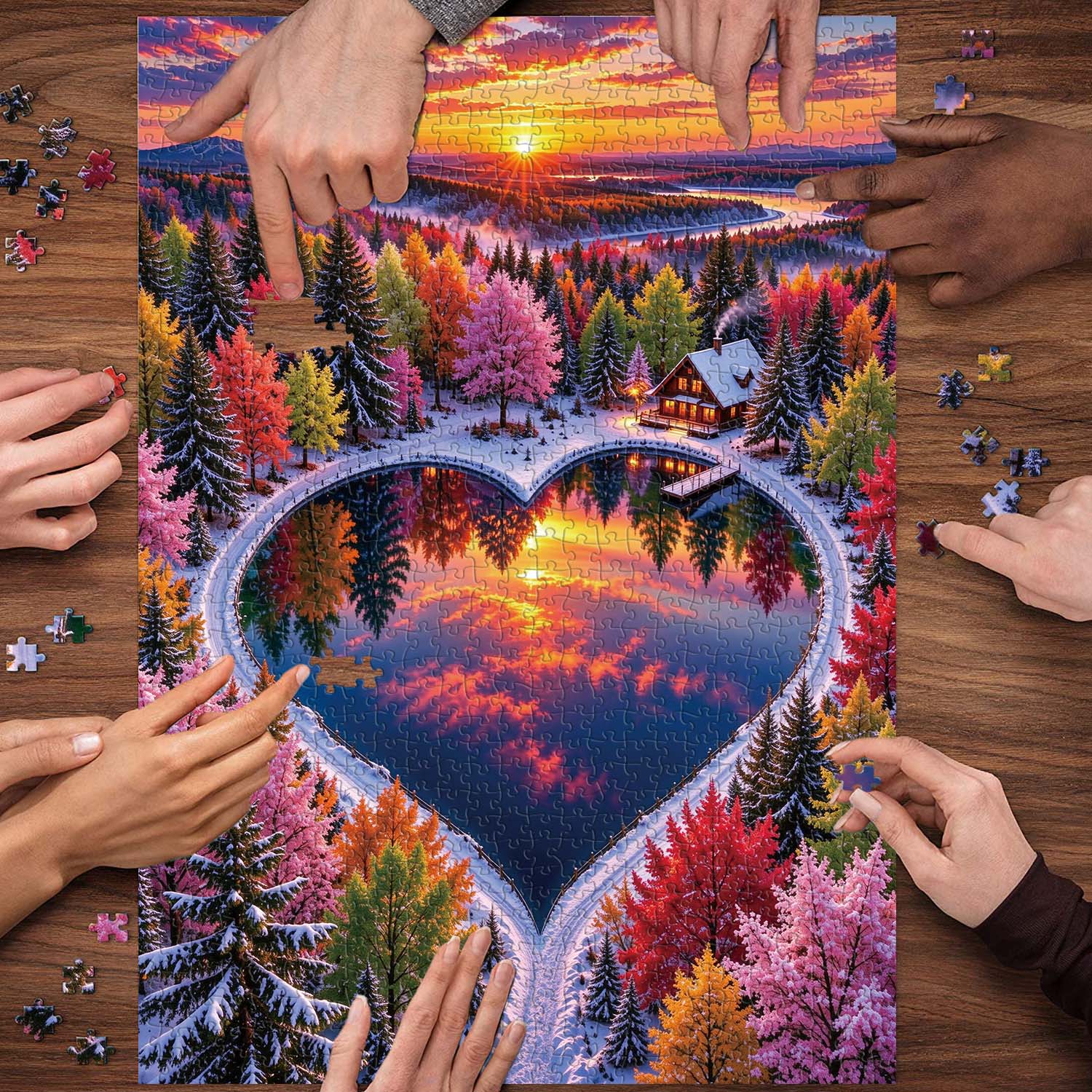 Heart's Reflection Jigsaw Puzzle 1000 Pieces