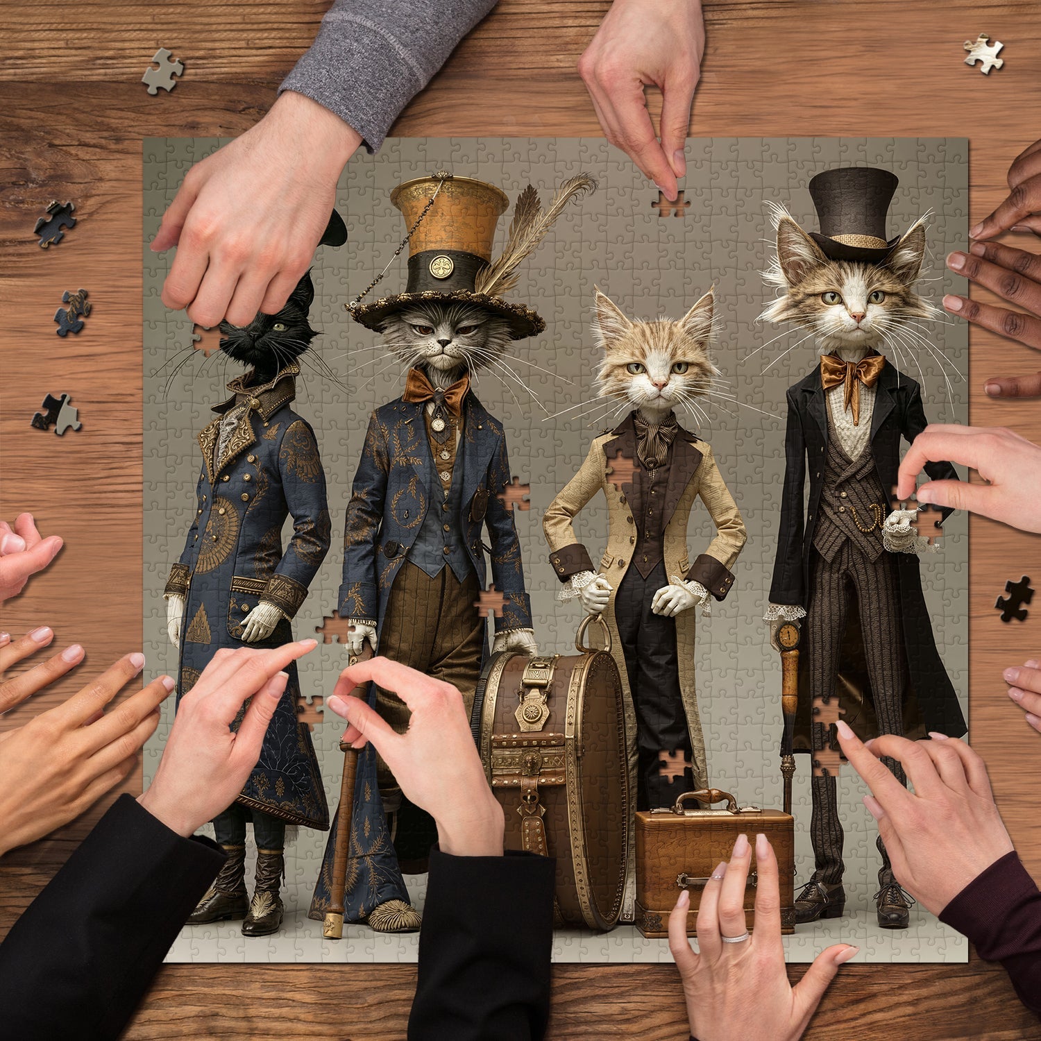 Gentle-Cat Aristocracy Jigsaw Puzzle 1000 Piece