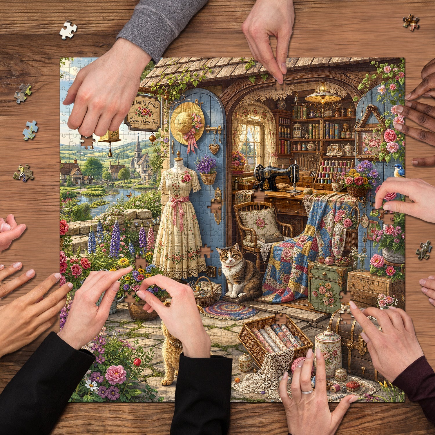 Cottage Sewing Shed Jigsaw Puzzle 1000 Piece