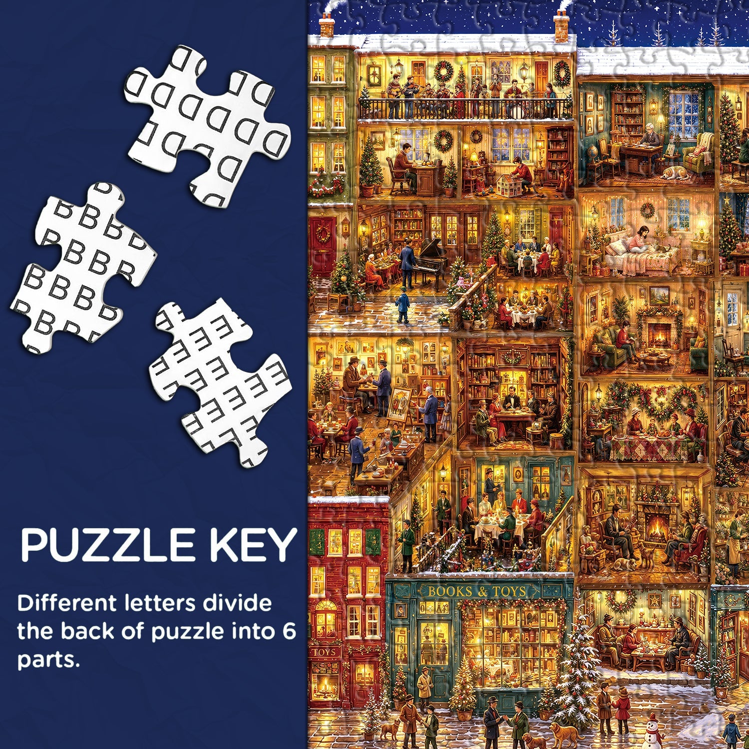 Starry Snow Town Jigsaw Puzzle 1000 Piece