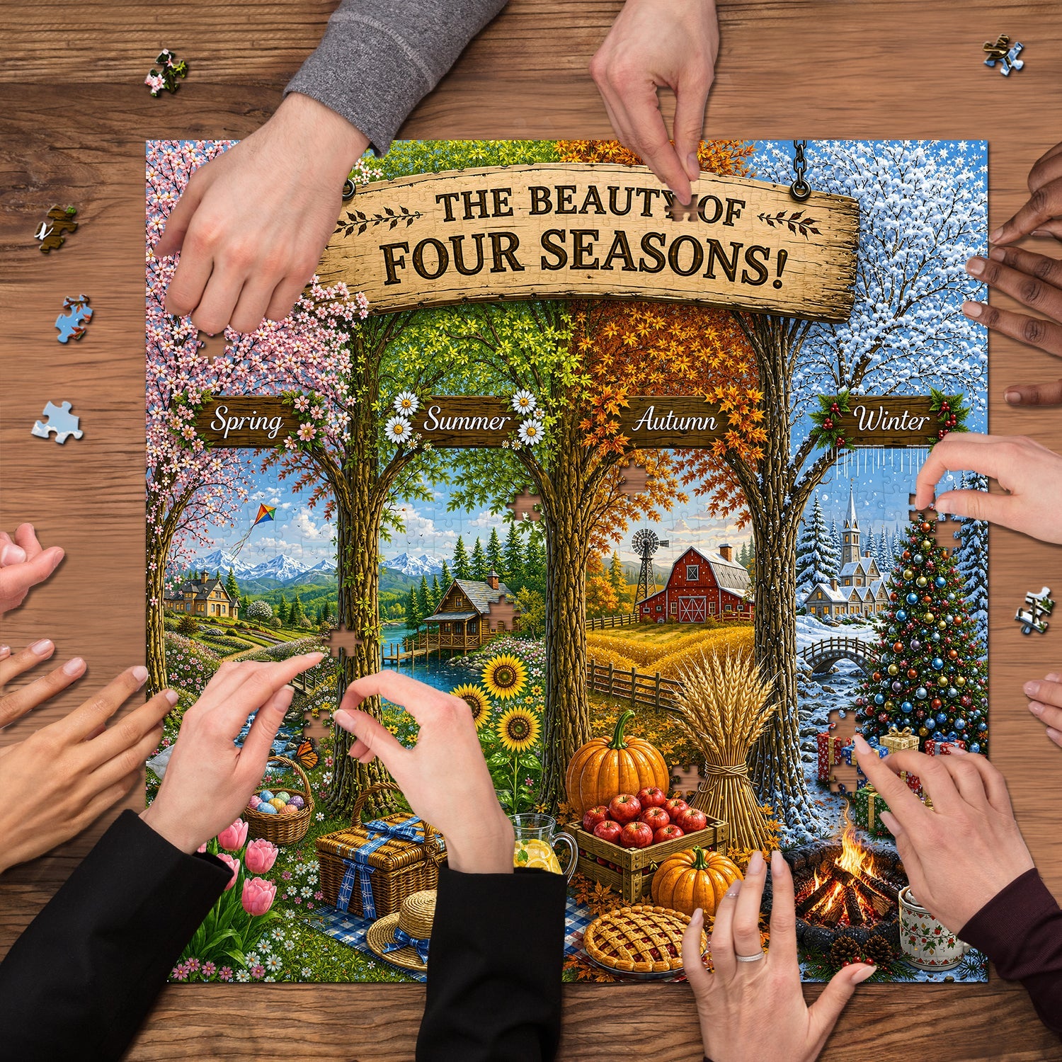 Four Seasons Beauty Puzzle 1000 Pieces