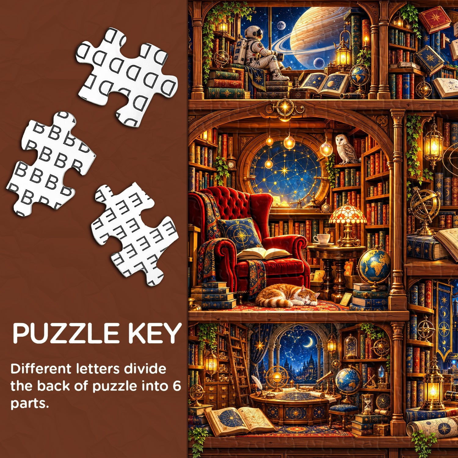 Interstellar Bookshelf Jigsaw Puzzle 1000 Pieces