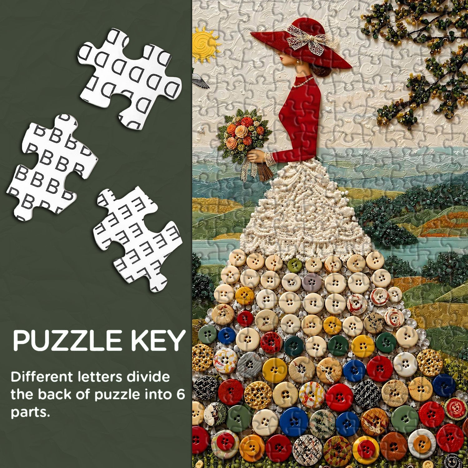Button Skirt Jigsaw Puzzle 1000 Pieces