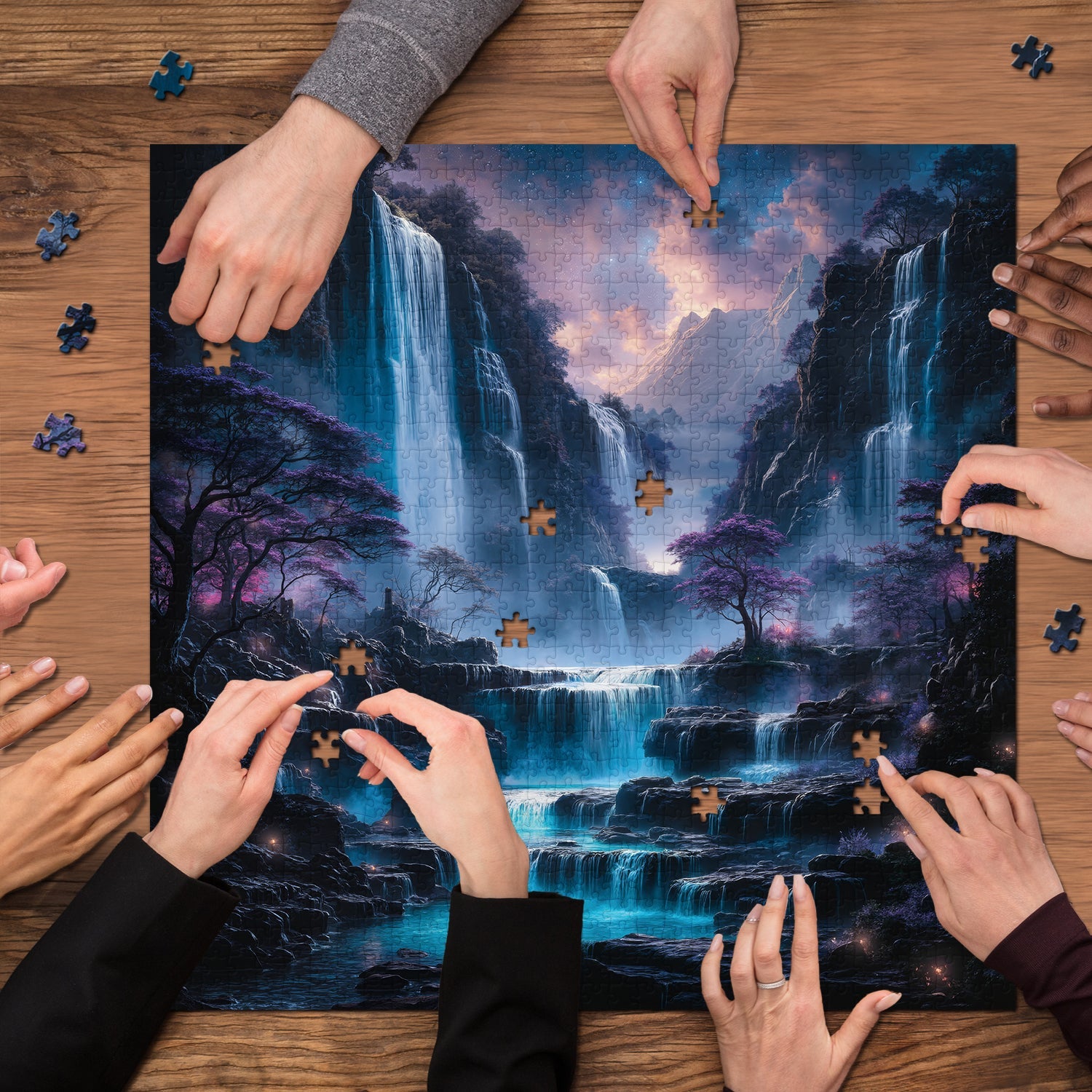 Violet Cascade Jigsaw Puzzle 1000 Pieces