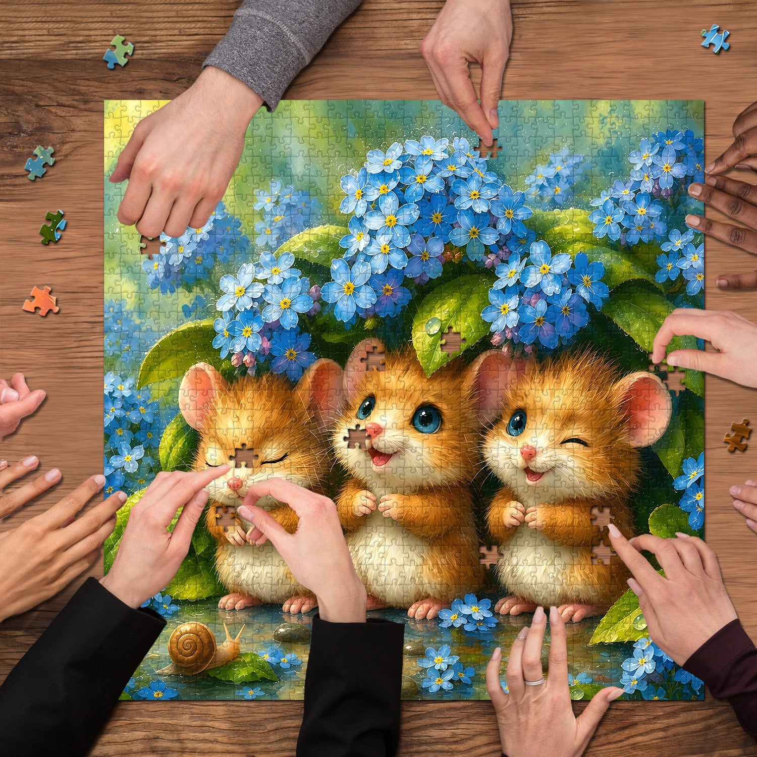 Rainy Mice Jigsaw Puzzle 1000 Piece