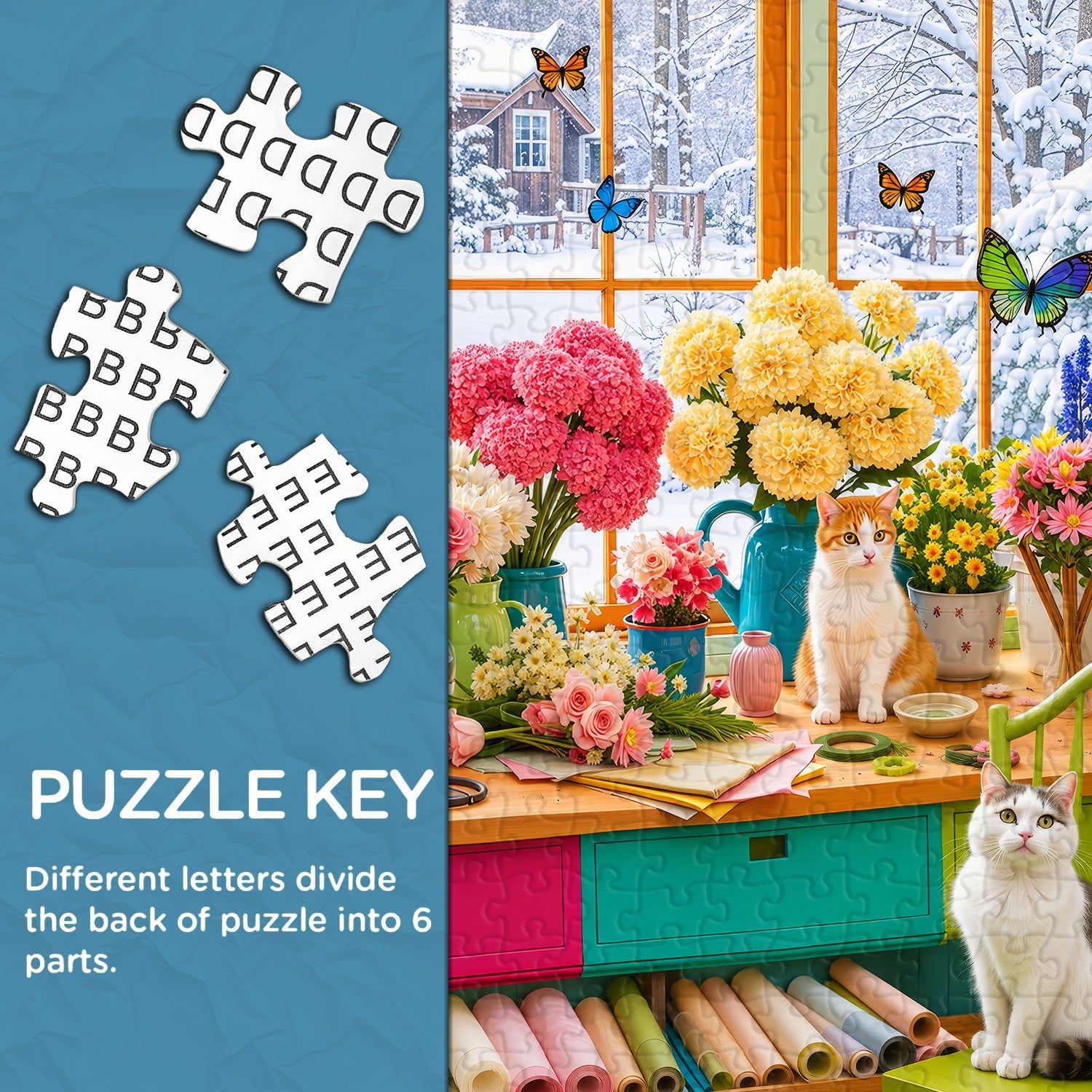 Snowy Flower Studio Jigsaw Puzzle 1000 Piece