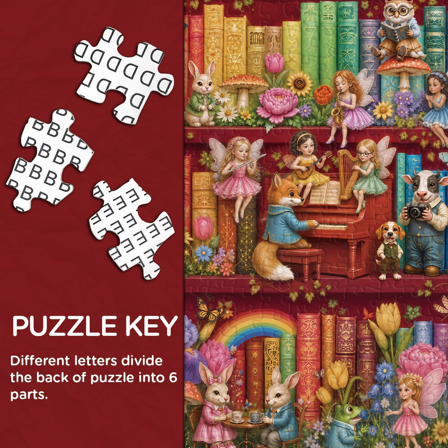 Fairy Bookshelf Jigsaw Puzzle 1000 Pieces