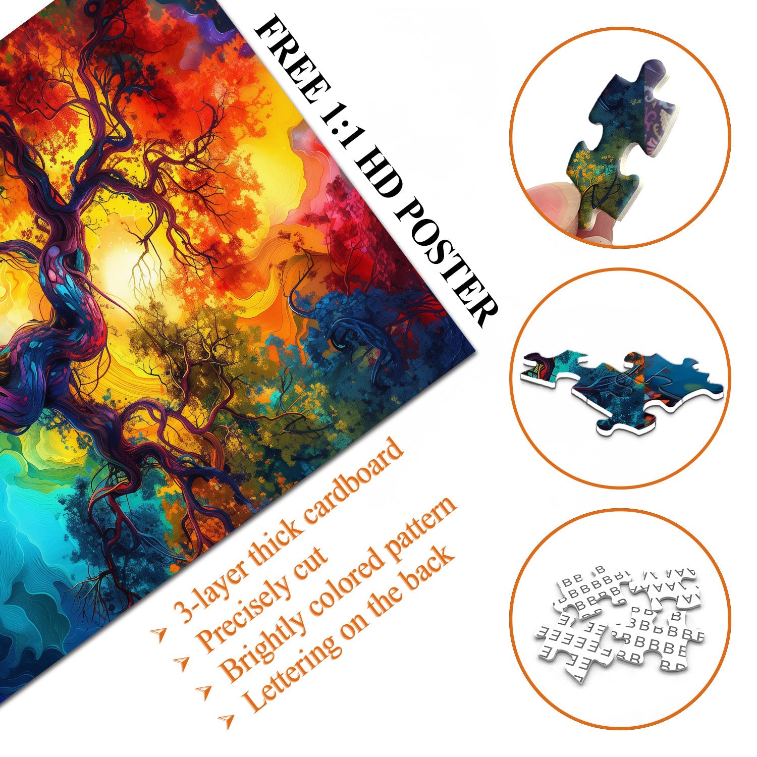 Colorful Tree Jigsaw Puzzle 1000 Piece