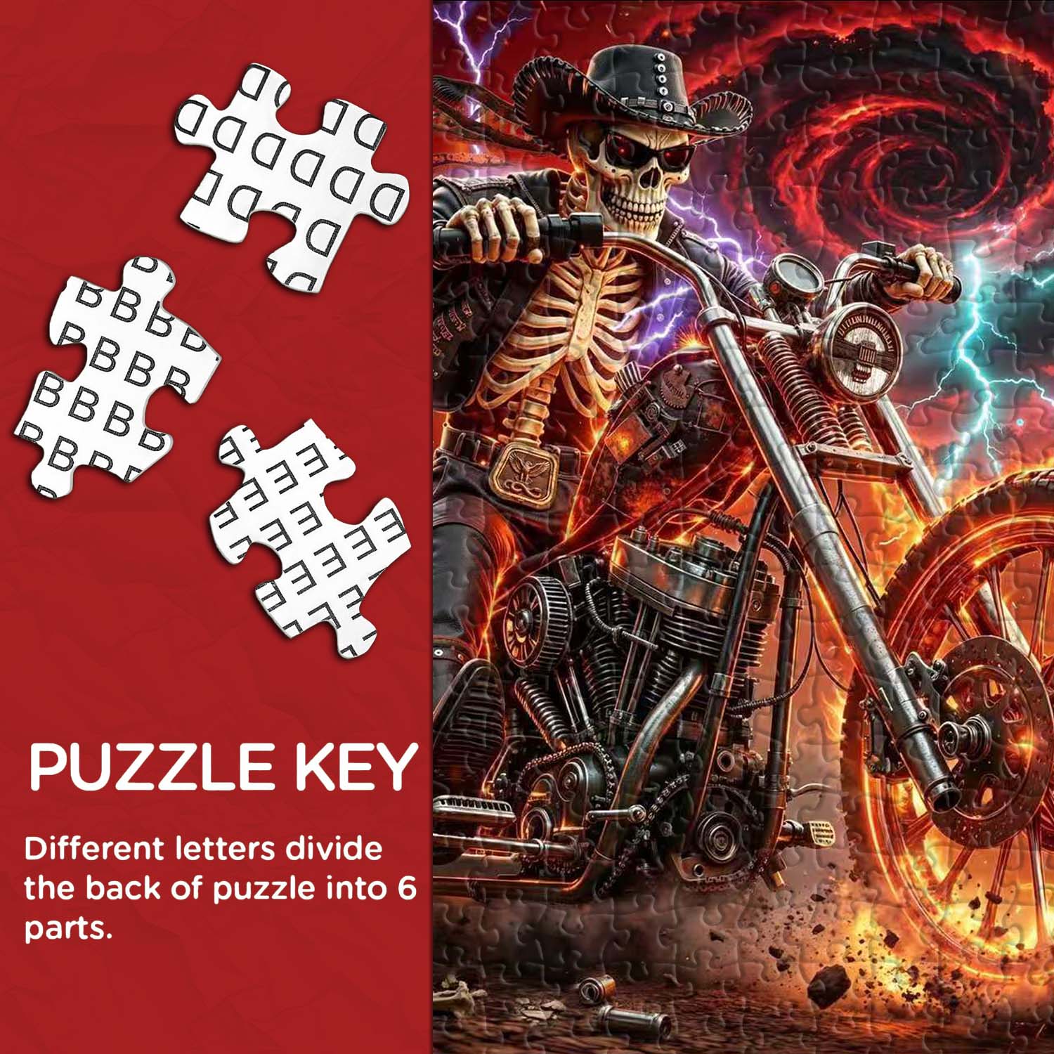Skeleton’s Hellride Jigsaw Puzzle 1000 Piece