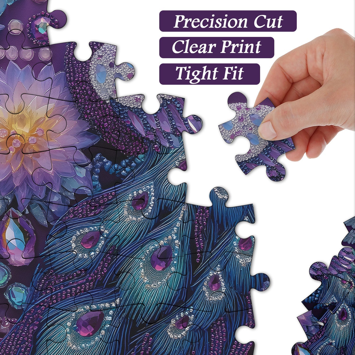 Diamond Peacock Jigsaw Puzzle 1000 Pieces