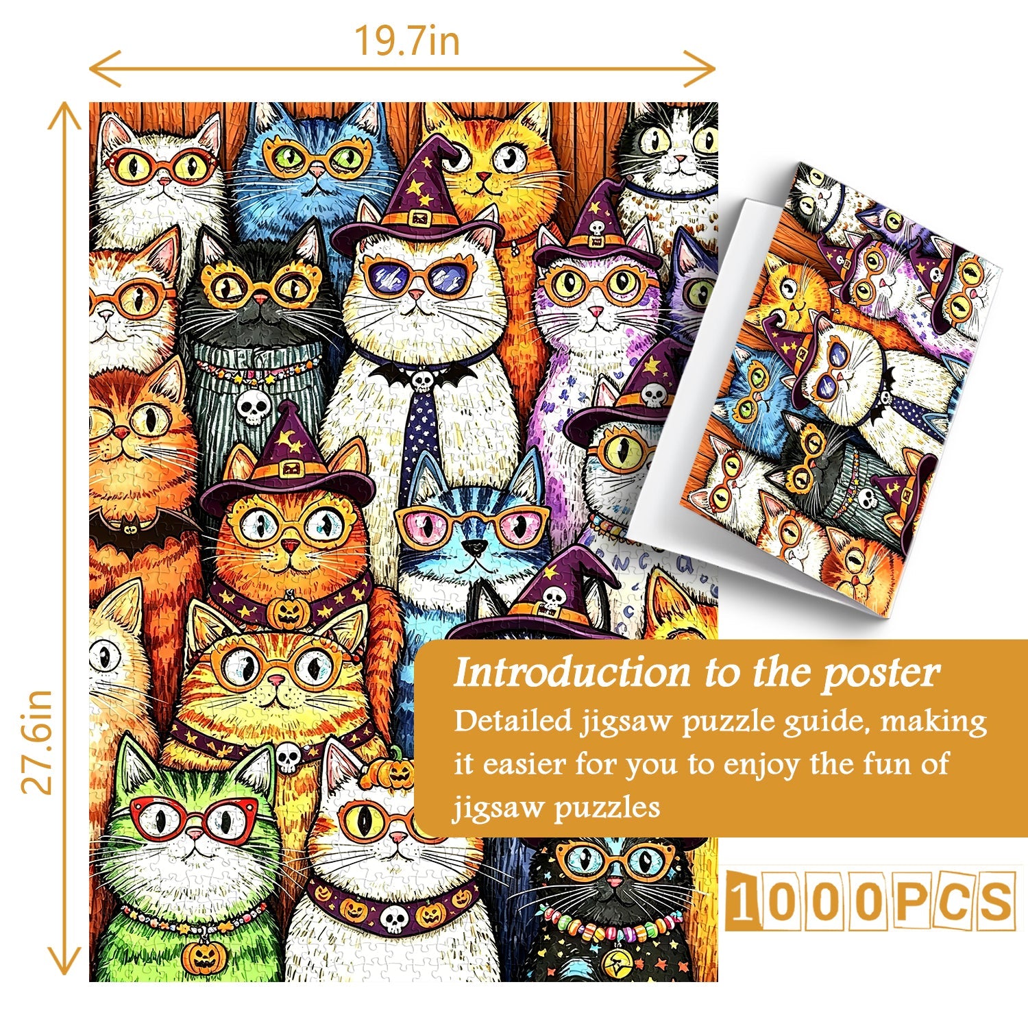 Halloween Cat Party Jigsaw Puzzle 1000 Pieces