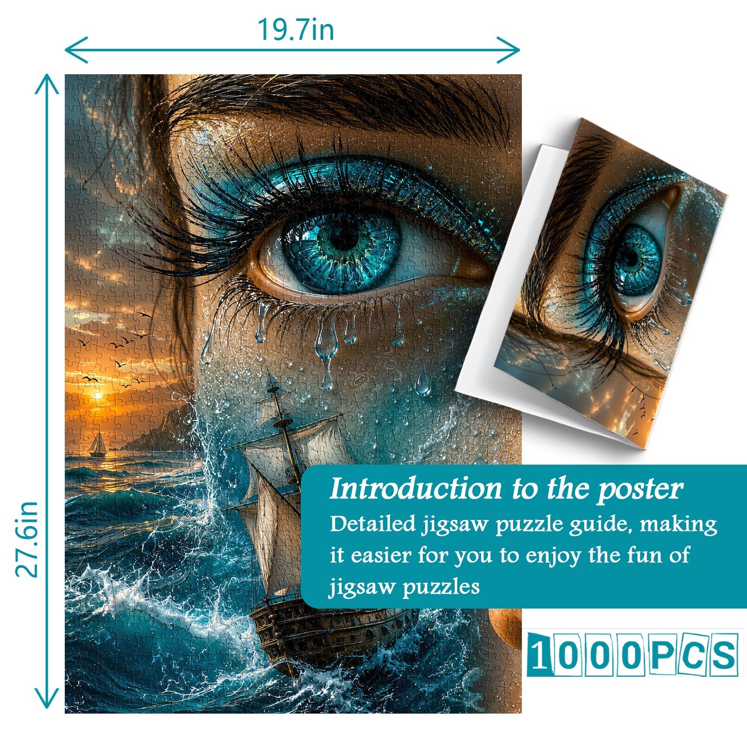 Sailing the Sea of Tears Jigsaw Puzzle 1000 Pieces