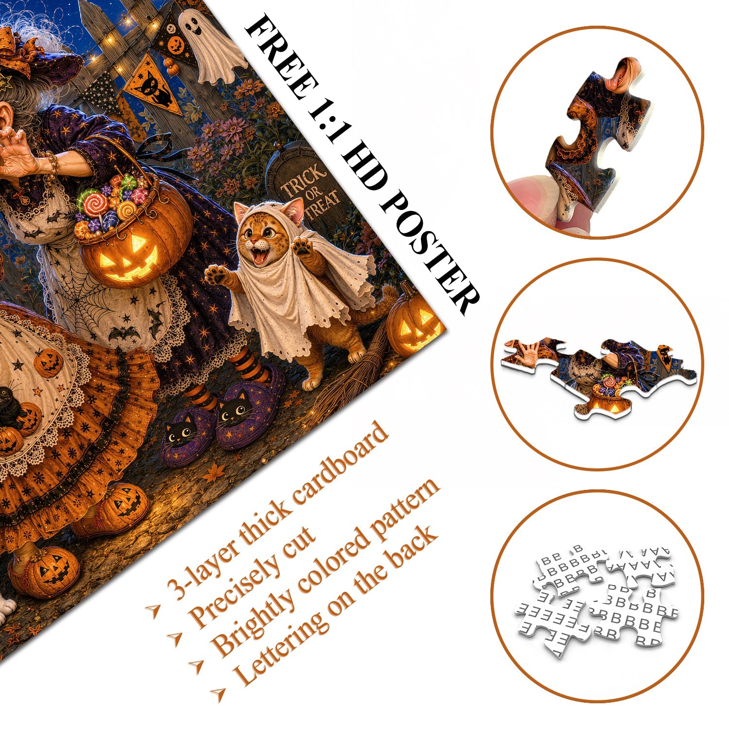 Mischievous Grandma's Halloween Jigsaw Puzzle 1000 Pieces