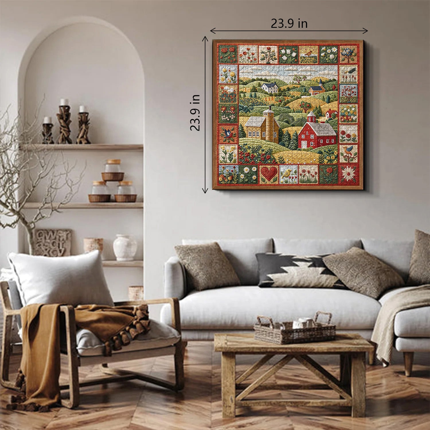 Quilted Countryside Jigsaw Puzzle 1000 Pieces