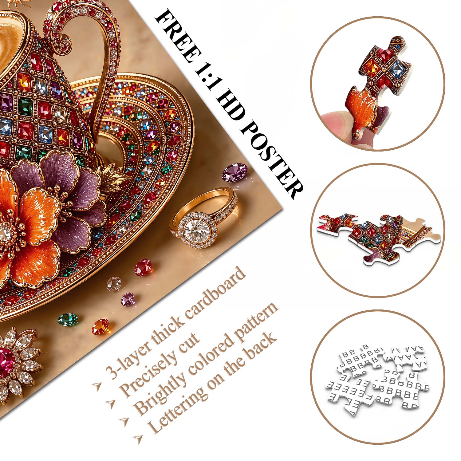 Jewel Latte Jigsaw Puzzle 1000 Piece