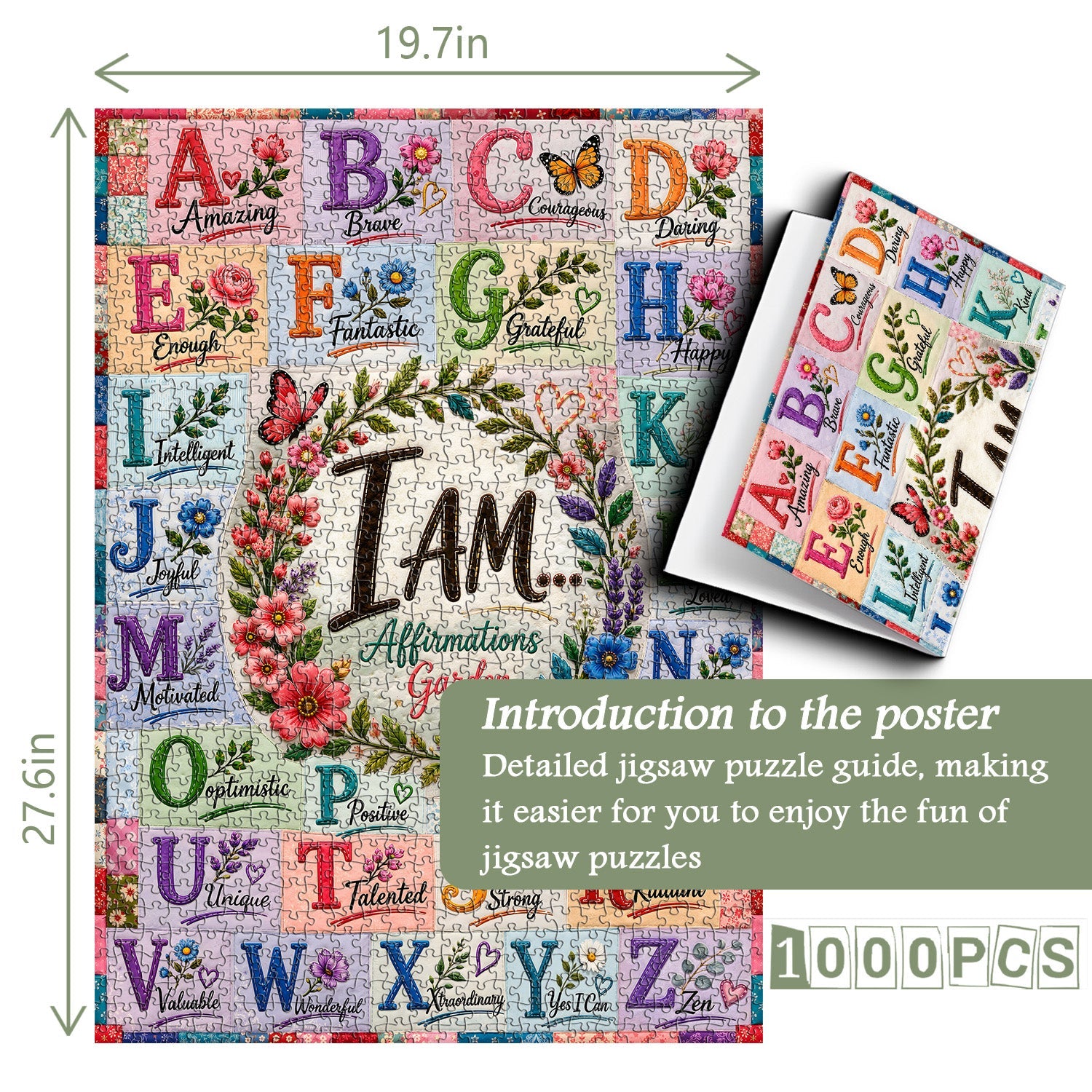 Affirmation Garden Jigsaw Puzzle 1000 Pieces