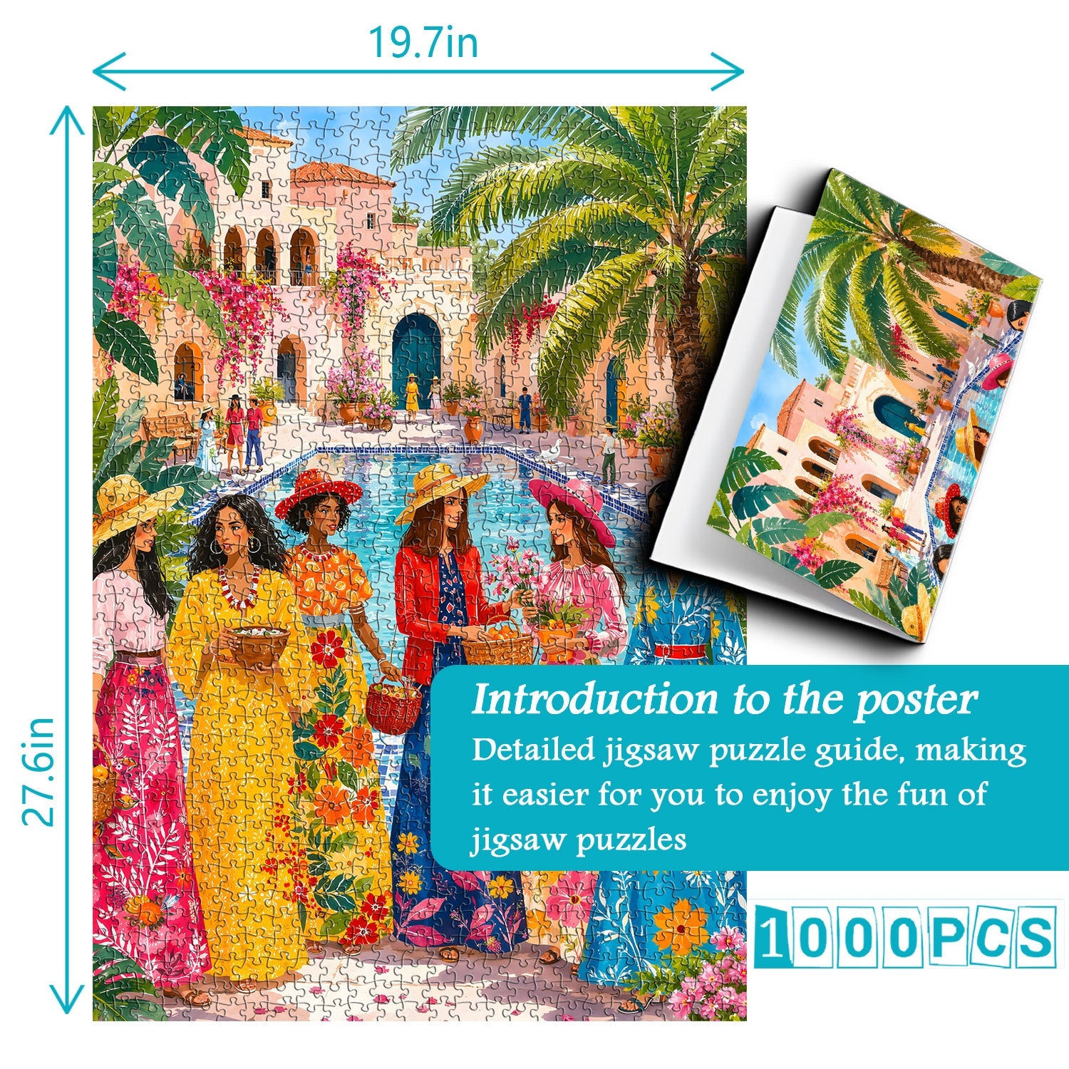 The Courtyard Ladies Jigsaw Puzzle 1000 Pieces