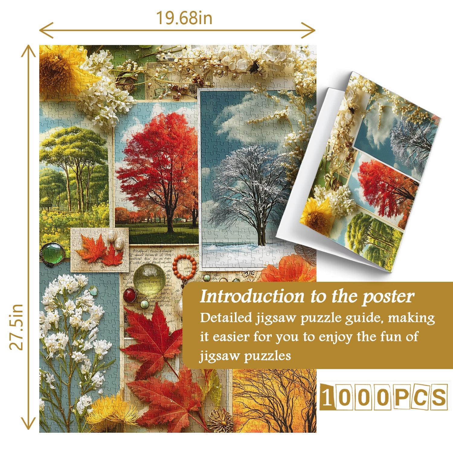 Letters of the Seasons Jigsaw Puzzle 1000 Pieces