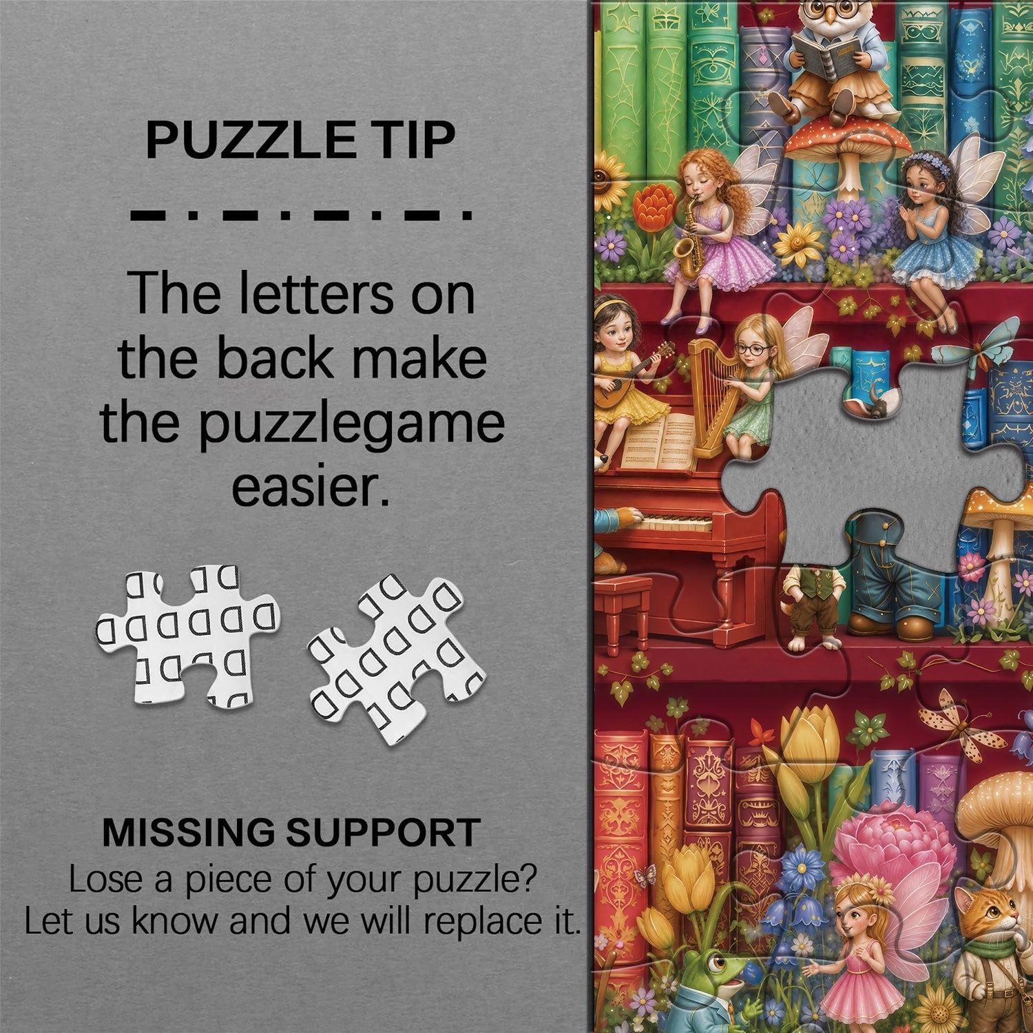 Fairy Bookshelf Jigsaw Puzzle 1000 Pieces