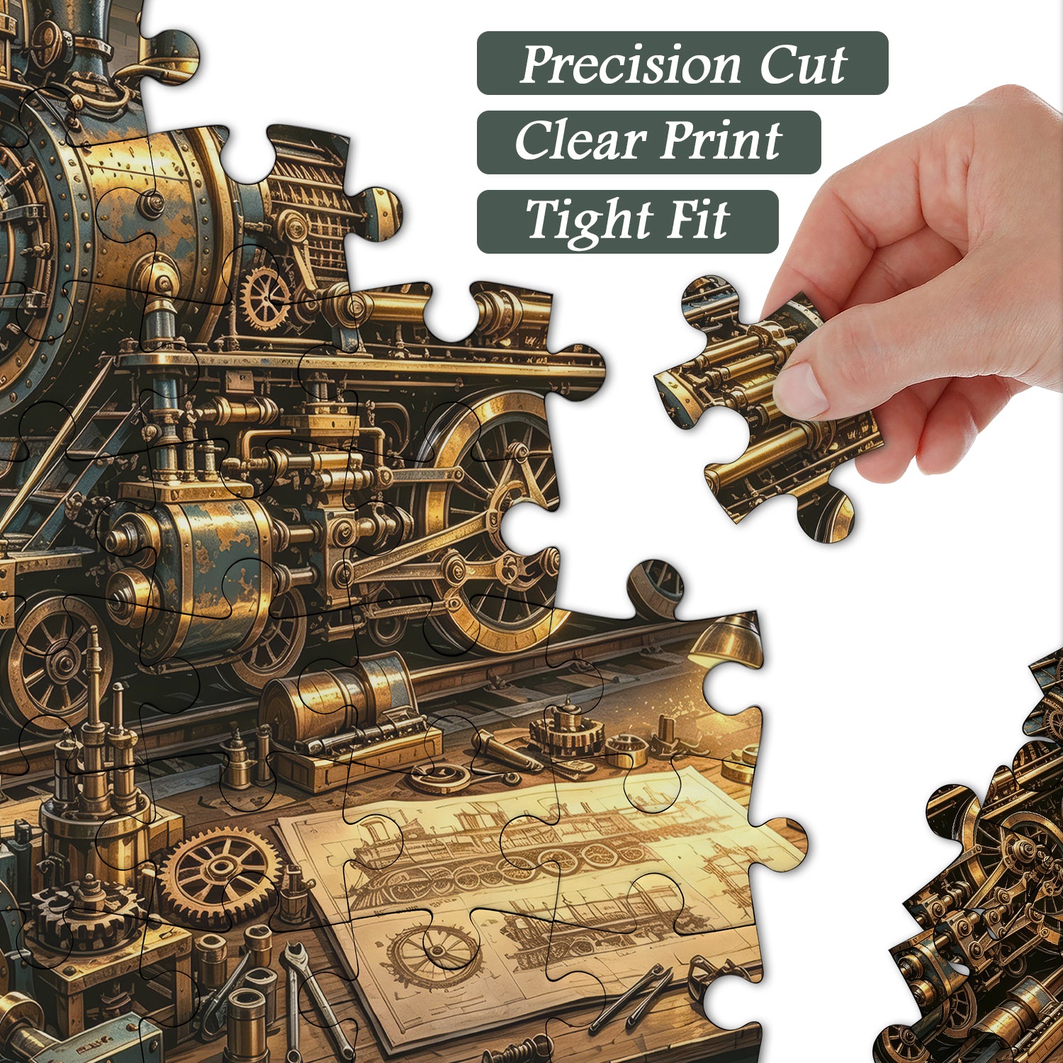 Clockwork Rail Workshop Jigsaw Puzzle 1000 Pieces