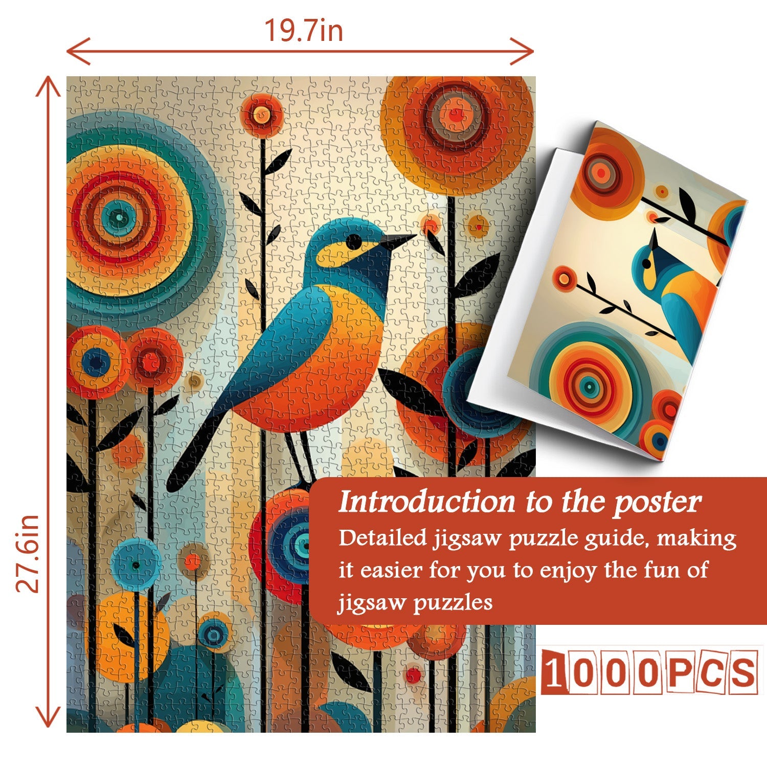 Geometric Bird Jigsaw Puzzle 1000 Pieces