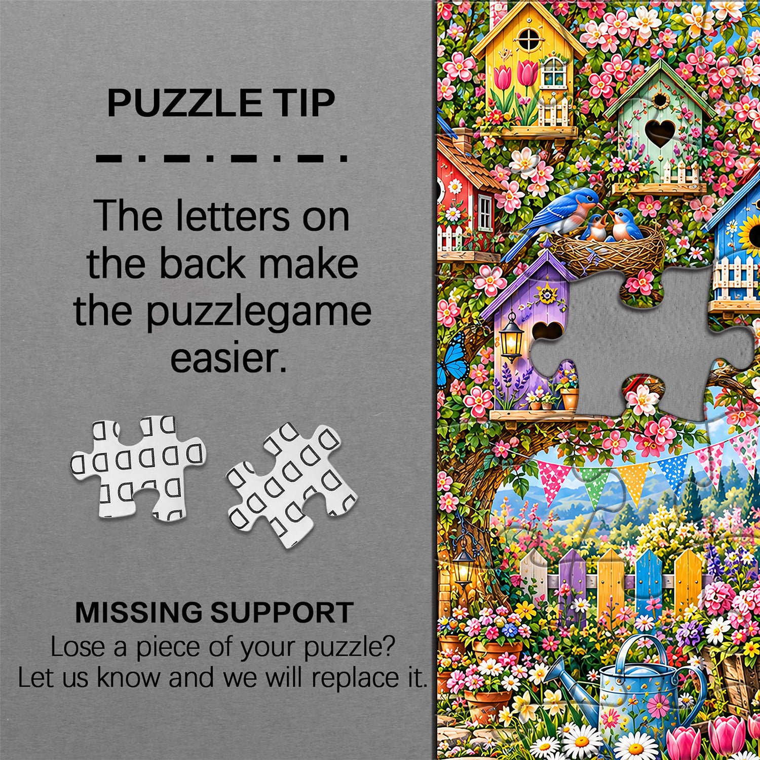 The Enchanted Birdhouse Garden Jigsaw Puzzle 1000 Piece
