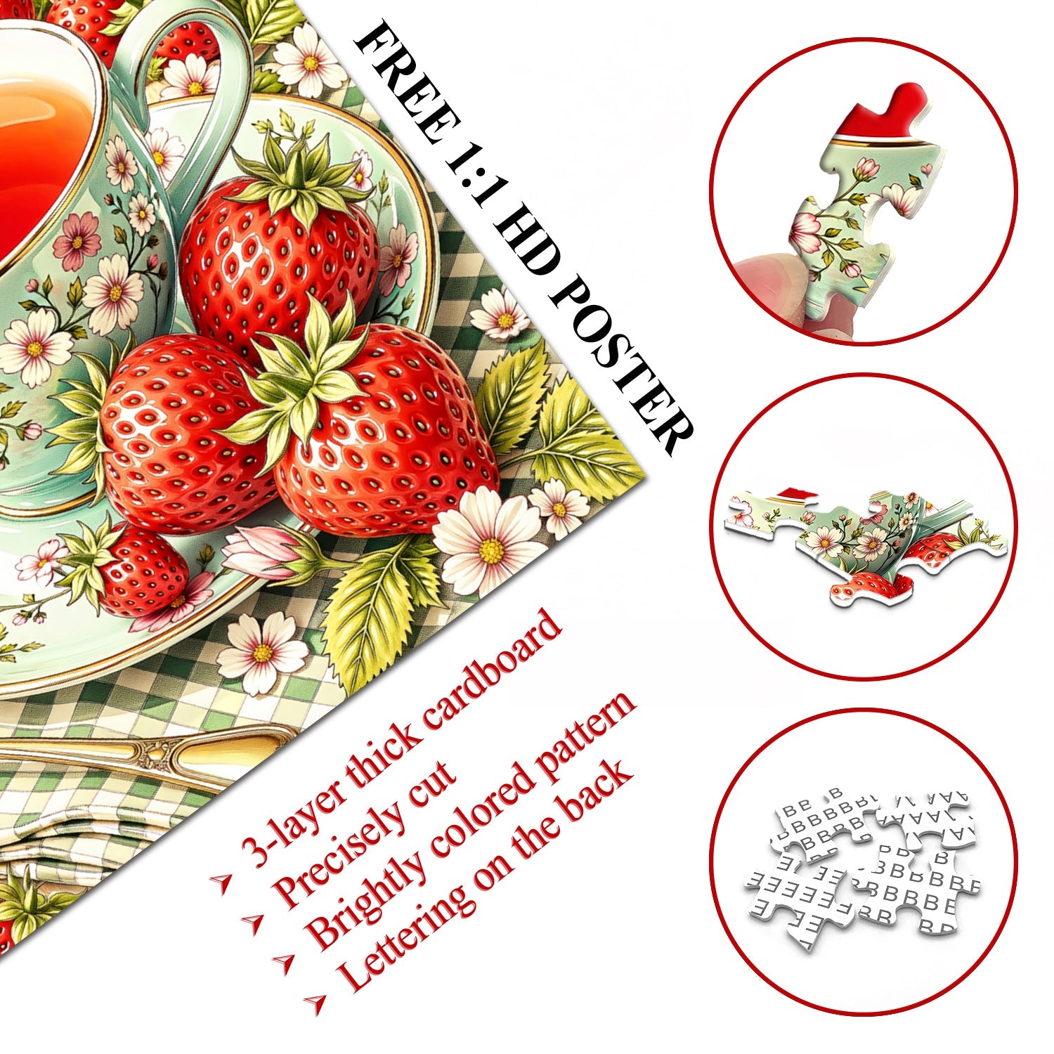 Strawberry Time Jigsaw Puzzle 1000 Piece