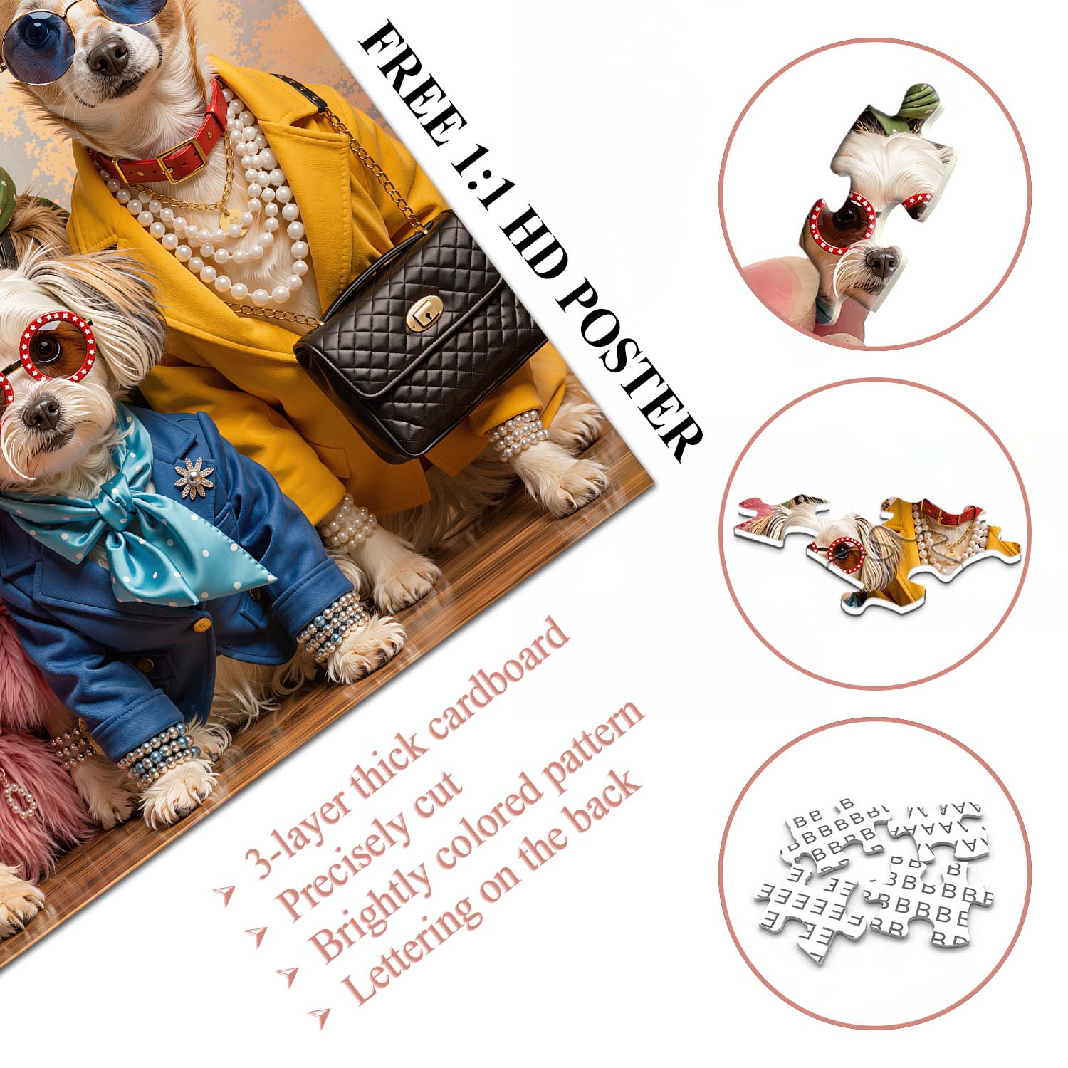 Pup Fashionistas Jigsaw Puzzle 1000 Piece