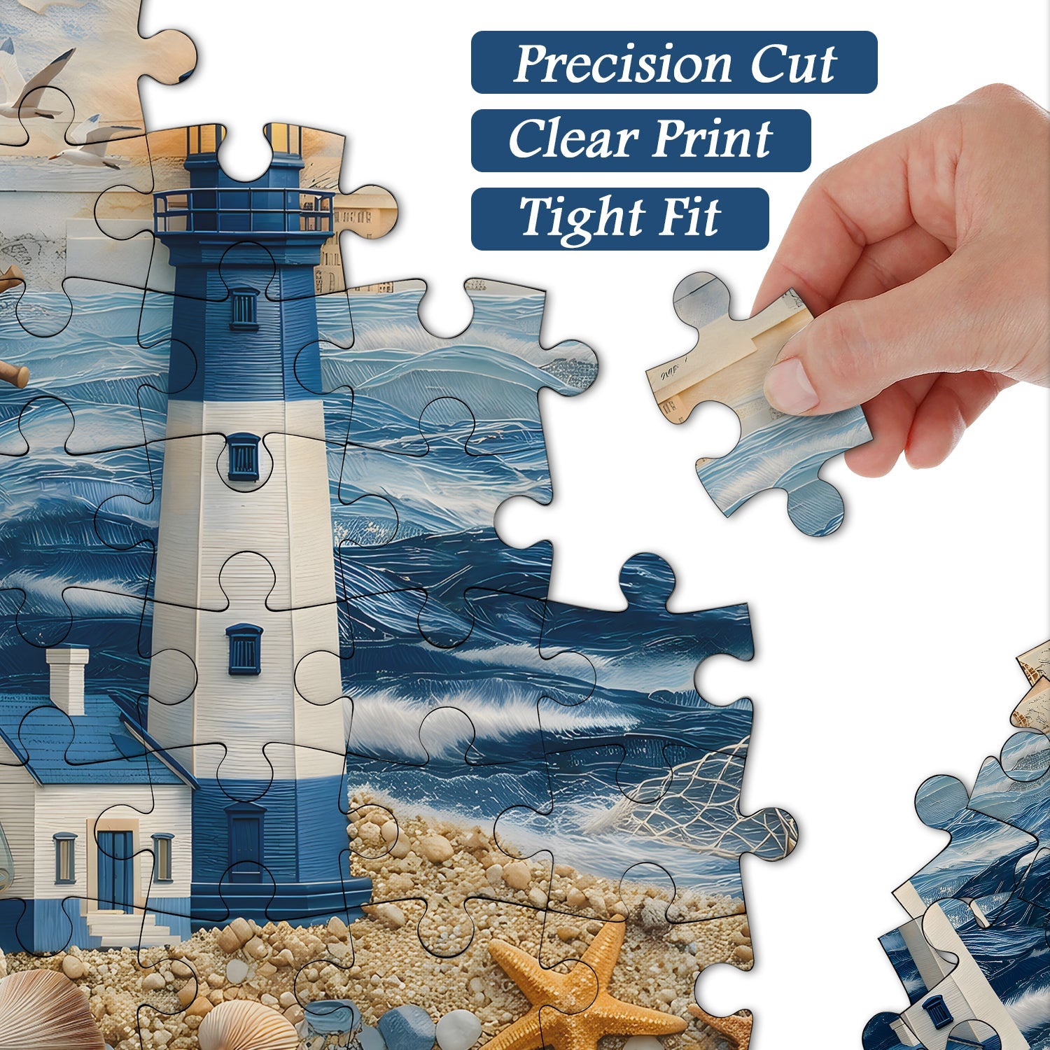 Puzzle de 1000 pièces phare et mer